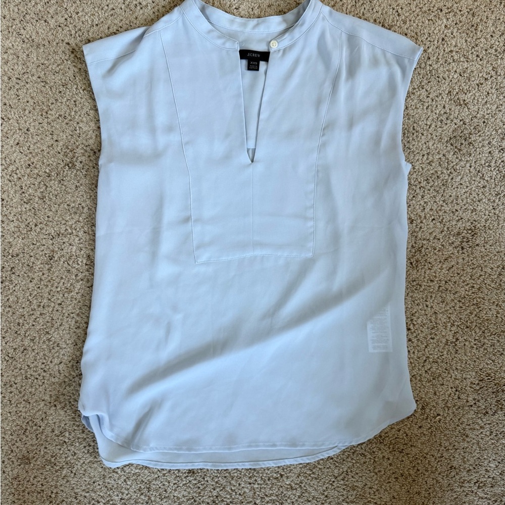 J. Crew Light Blue Sleeveless Blouse